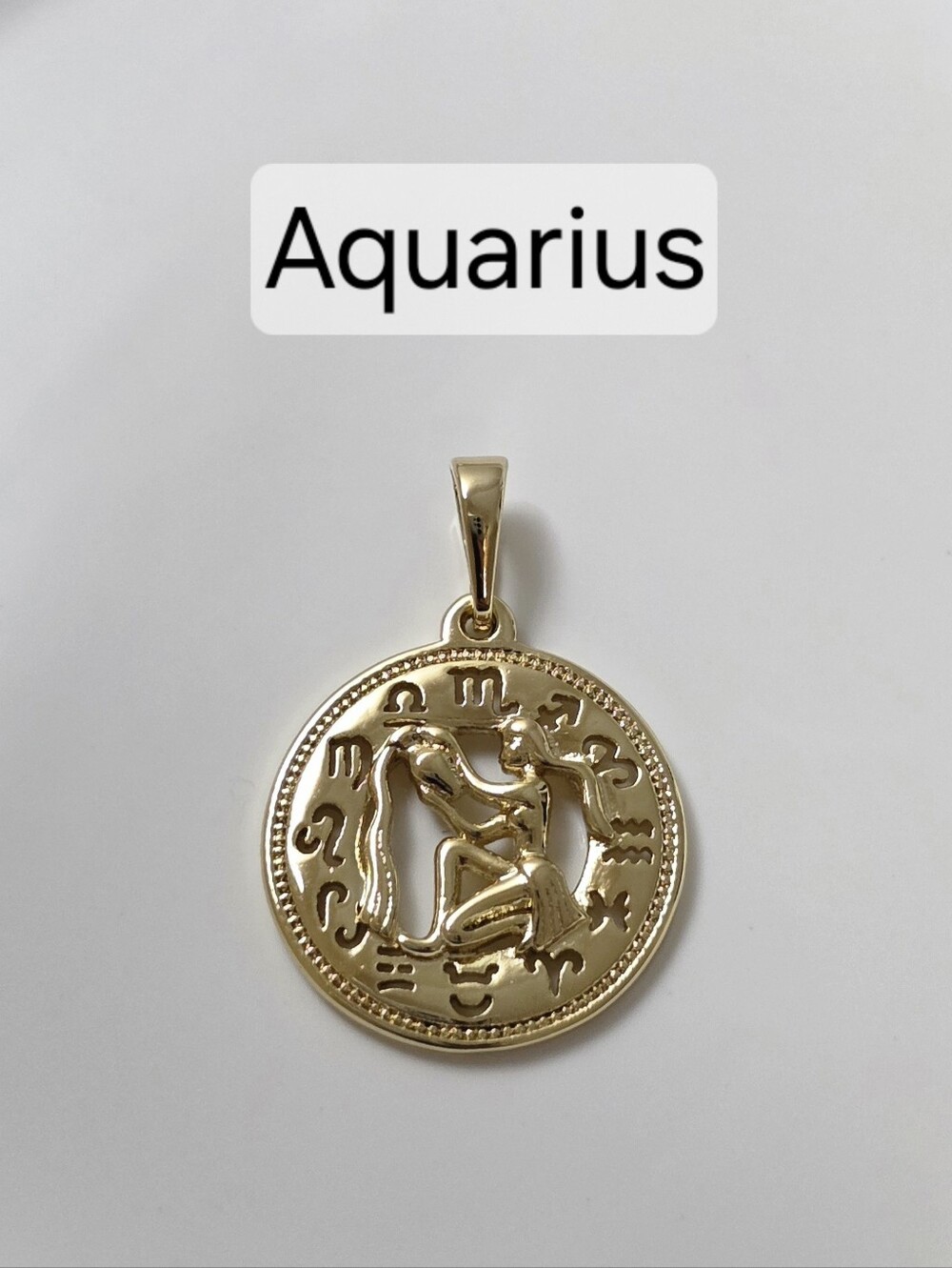 Zodiac Aquarius Sign Pendant
